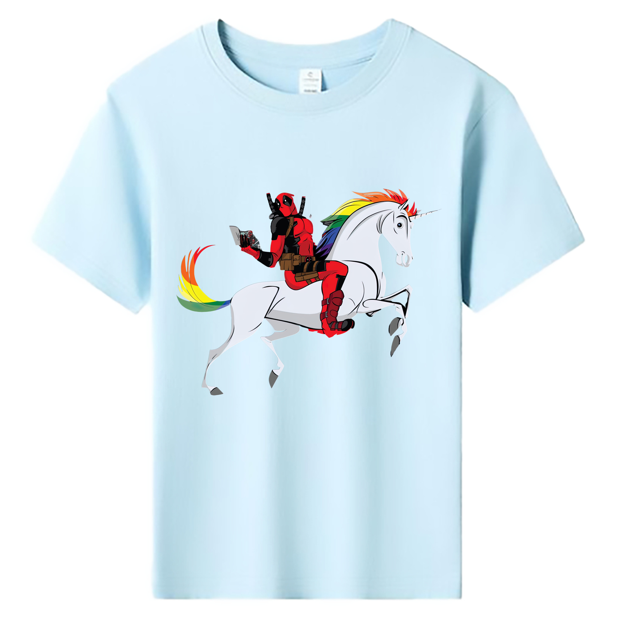 （画像用） Deadpool デッドプール 綿100％キッズTシャツ（フロントプリント）